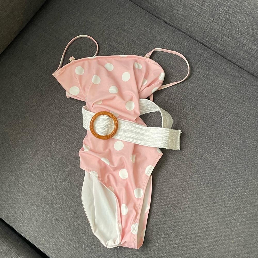 CM Coving X Pink Lilly polkadot swimsuit